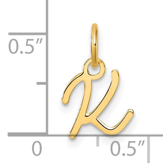 14K Uppercase Letter K Initial Charm