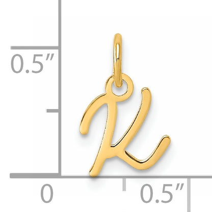 14K Uppercase Letter K Initial Charm