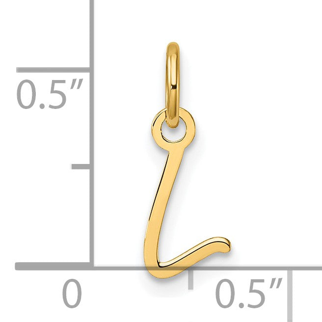 14K Uppercase Letter L Initial Charm