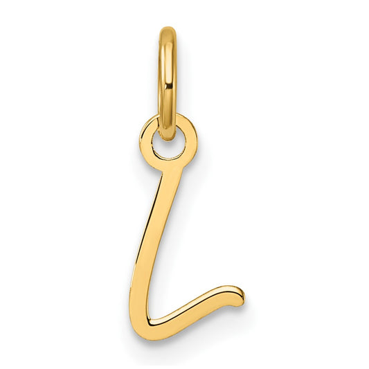 14K Uppercase Letter L Initial Charm