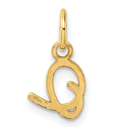 14K Uppercase Letter O Initial Charm