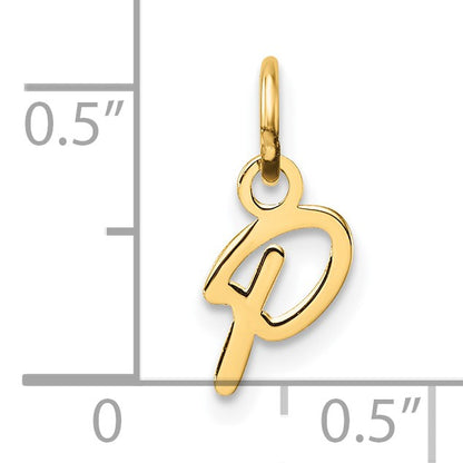 14K Uppercase Letter P Initial Charm