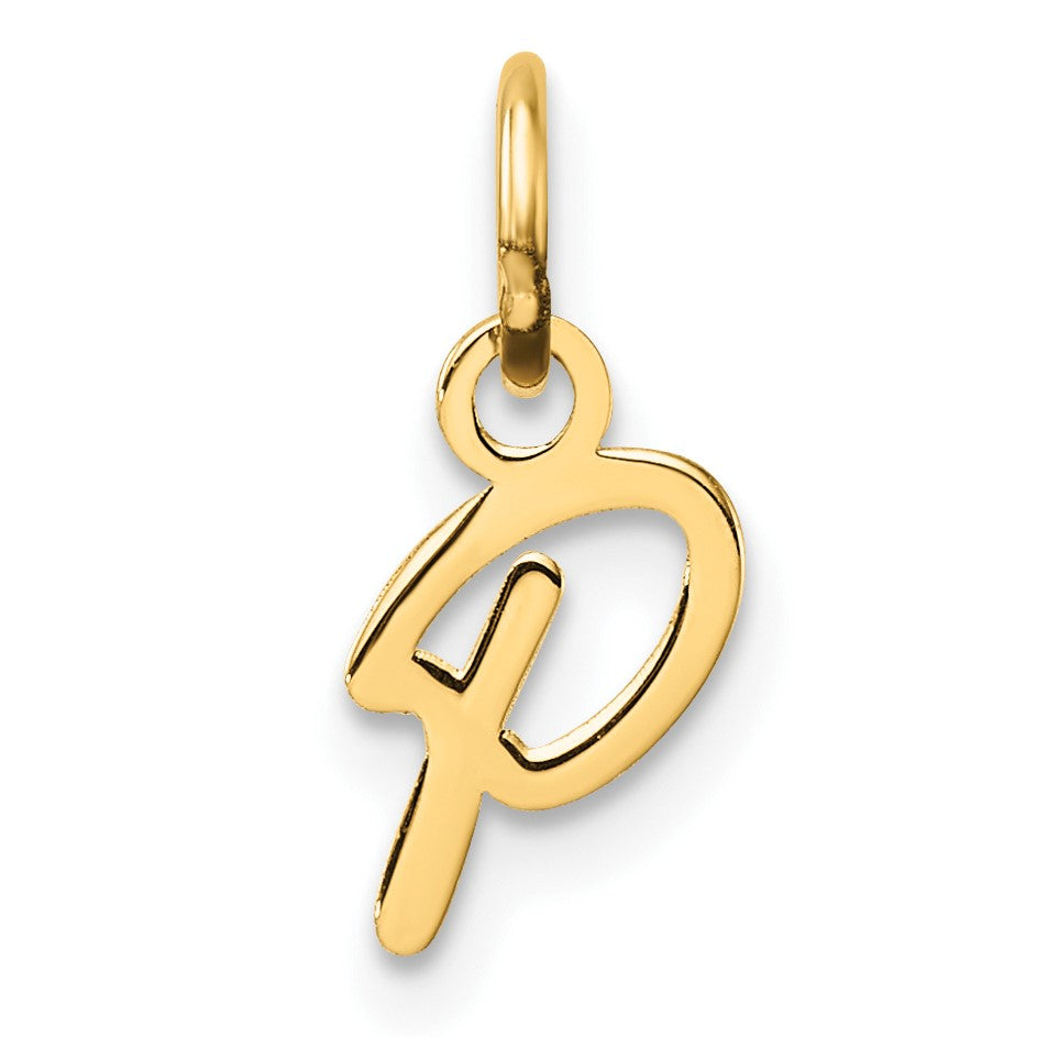 14K Uppercase Letter P Initial Charm