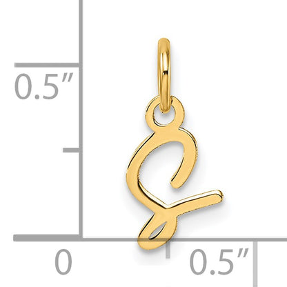 14K Uppercase Letter S Initial Charm