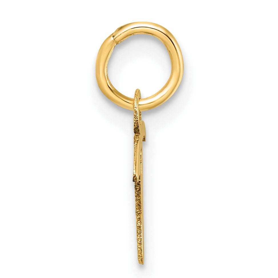 14K Uppercase Letter T Initial Charm