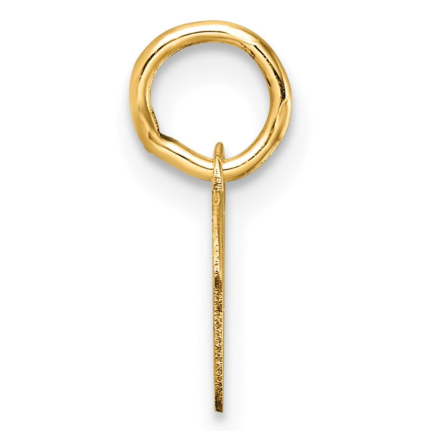 14K Uppercase Letter V Initial Charm