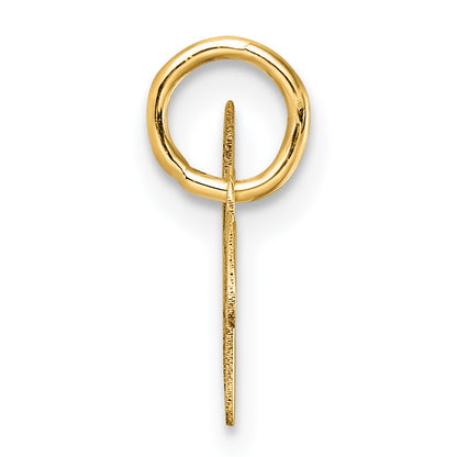 14K Uppercase Letter W Initial Charm