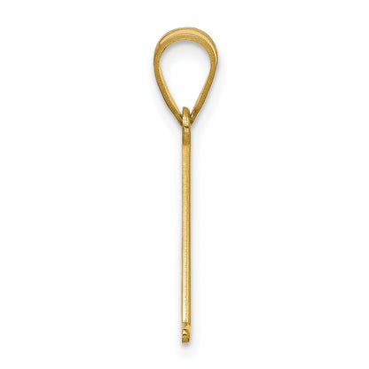 14k Yellow Gold Line Epoxy Initial Pendant