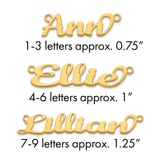 Sterling Silver/Gold-plated Name Plate