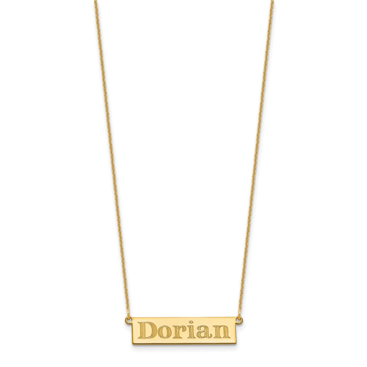14k Yellow Gold 4-6 Letter Name Bar Necklace