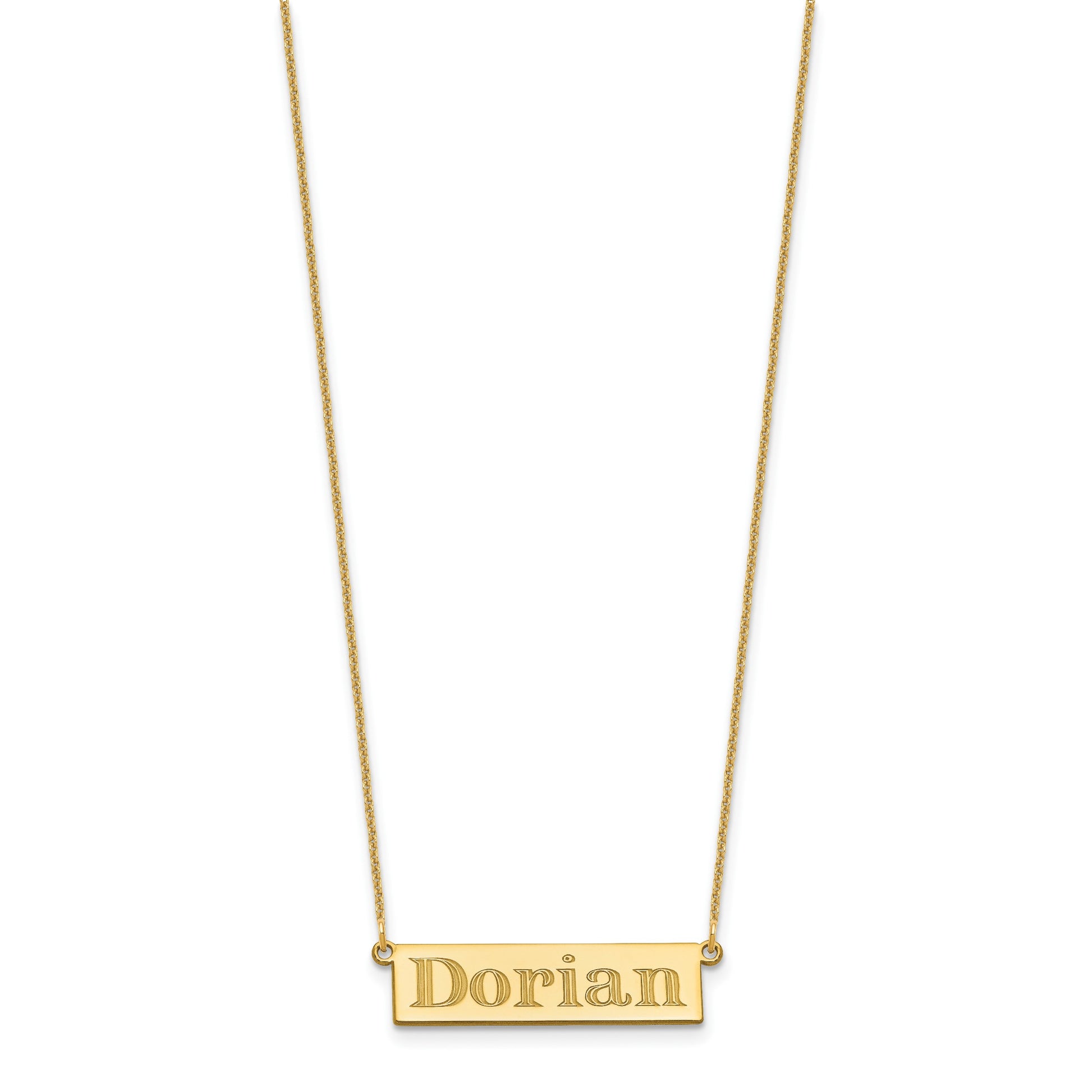 14k Yellow Gold 4-6 Letter Name Bar Necklace