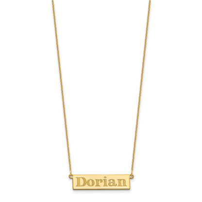 14k Yellow Gold 4-6 Letter Name Bar Necklace