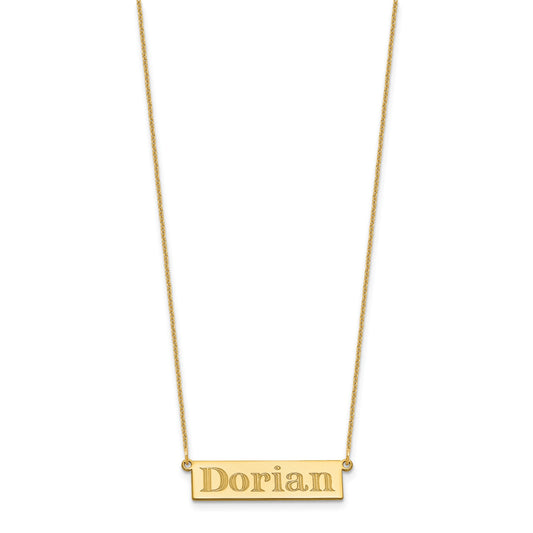 14k Yellow Gold 4-6 Letter Name Bar Necklace
