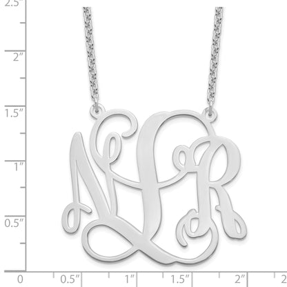 Sterling Silver/Rhodium-plated Monogram Necklace