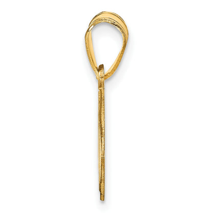 14k Yellow Gold Personalized Football Pendant