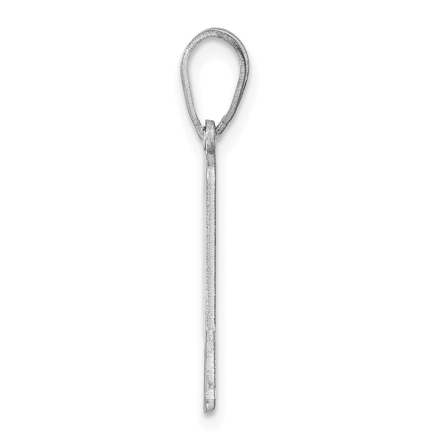 Sterling Silver/Rhodium-plated Alaska State Pendant