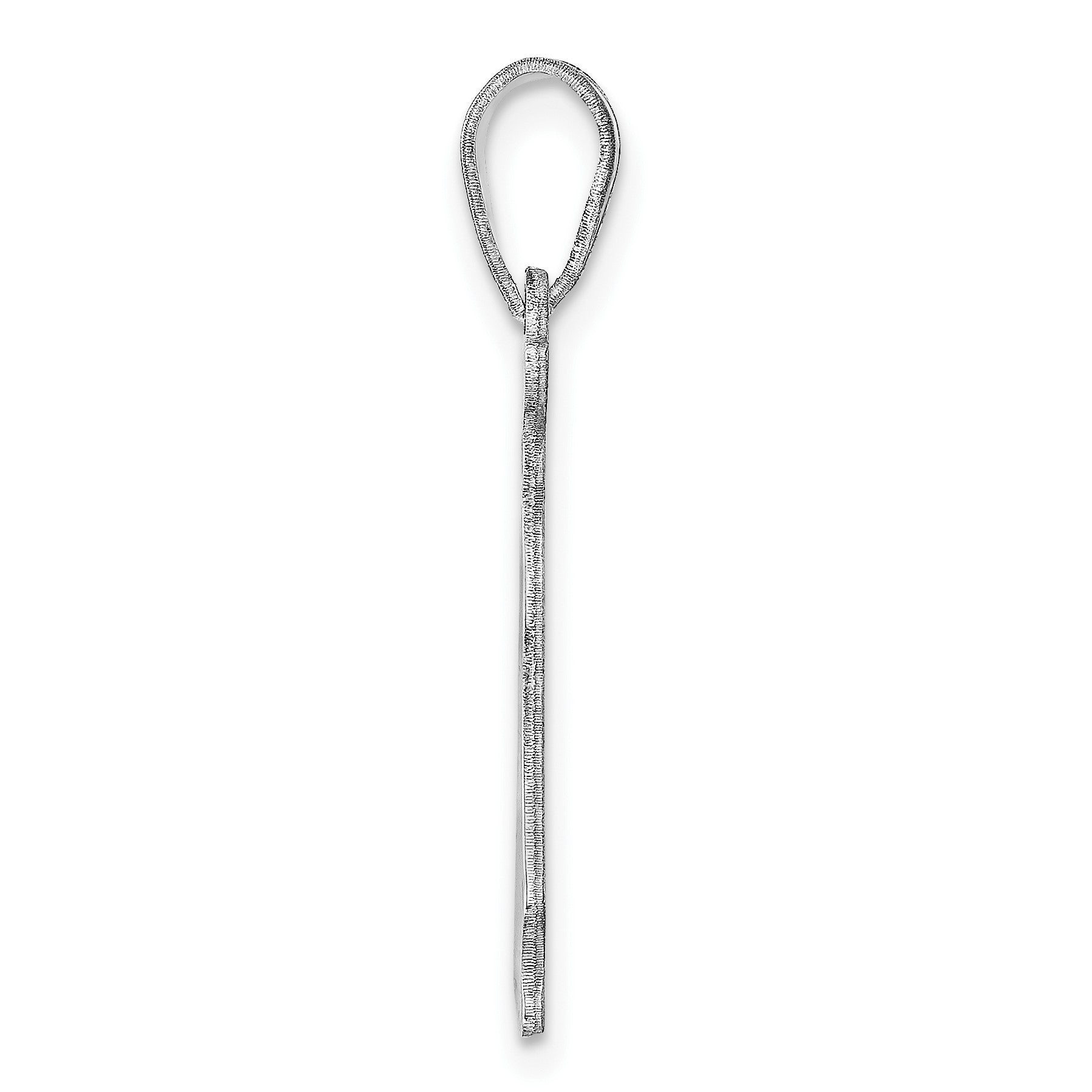 Sterling Silver/Rhodium-plated Delaware State Pendant