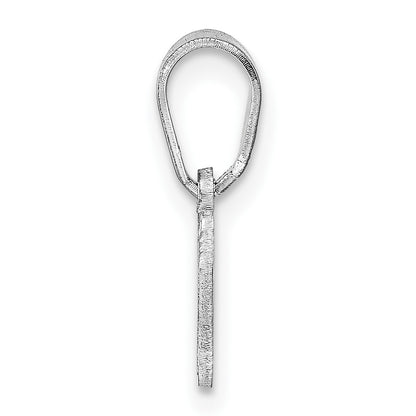 Sterling Silver/Rhodium-plated Hawaii State Pendant