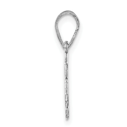 Sterling Silver/Rhodium-plated Iowa State Pendant