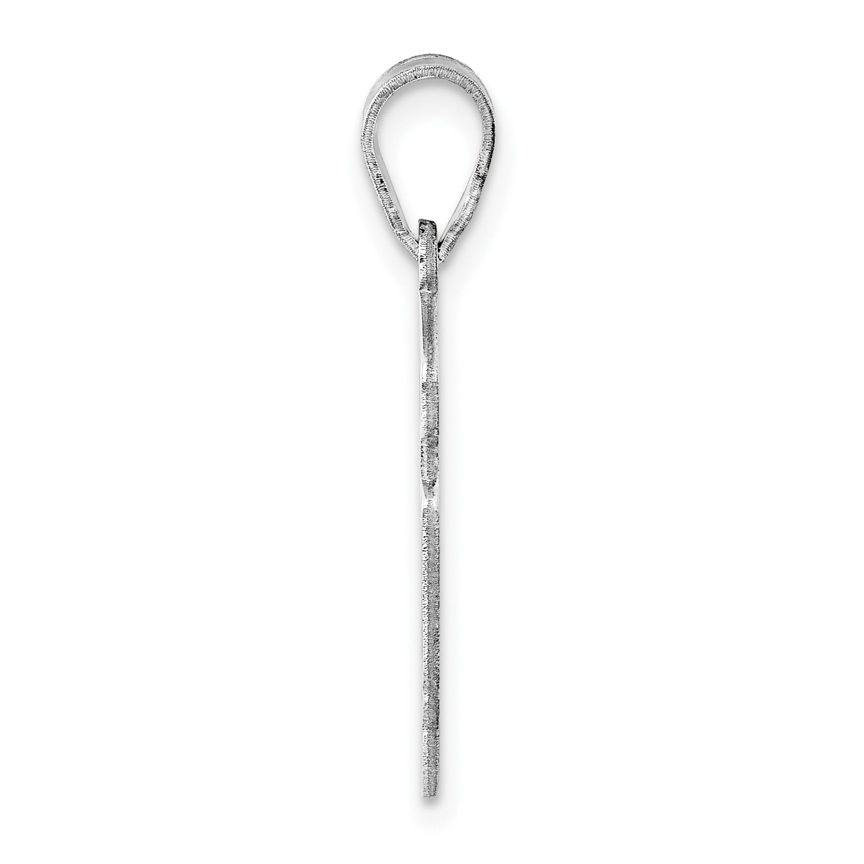 Sterling Silver/Rhodium-plated New Jersey State Pendant