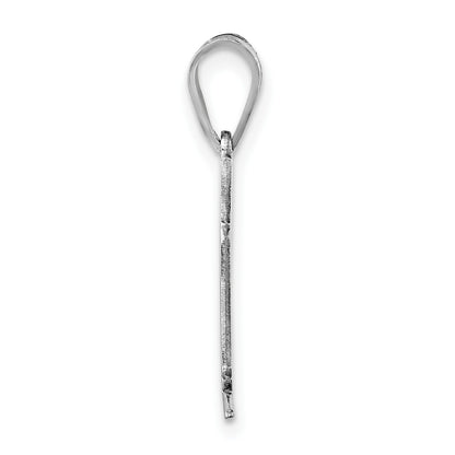 Sterling Silver/Rhodium-plated New York State Pendant