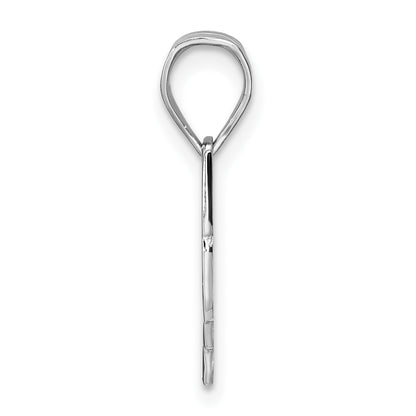 Sterling Silver/Rhodium-plated Ohio State Pendant