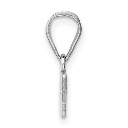Sterling Silver/Rhodium-plated Tennessee State Pendant