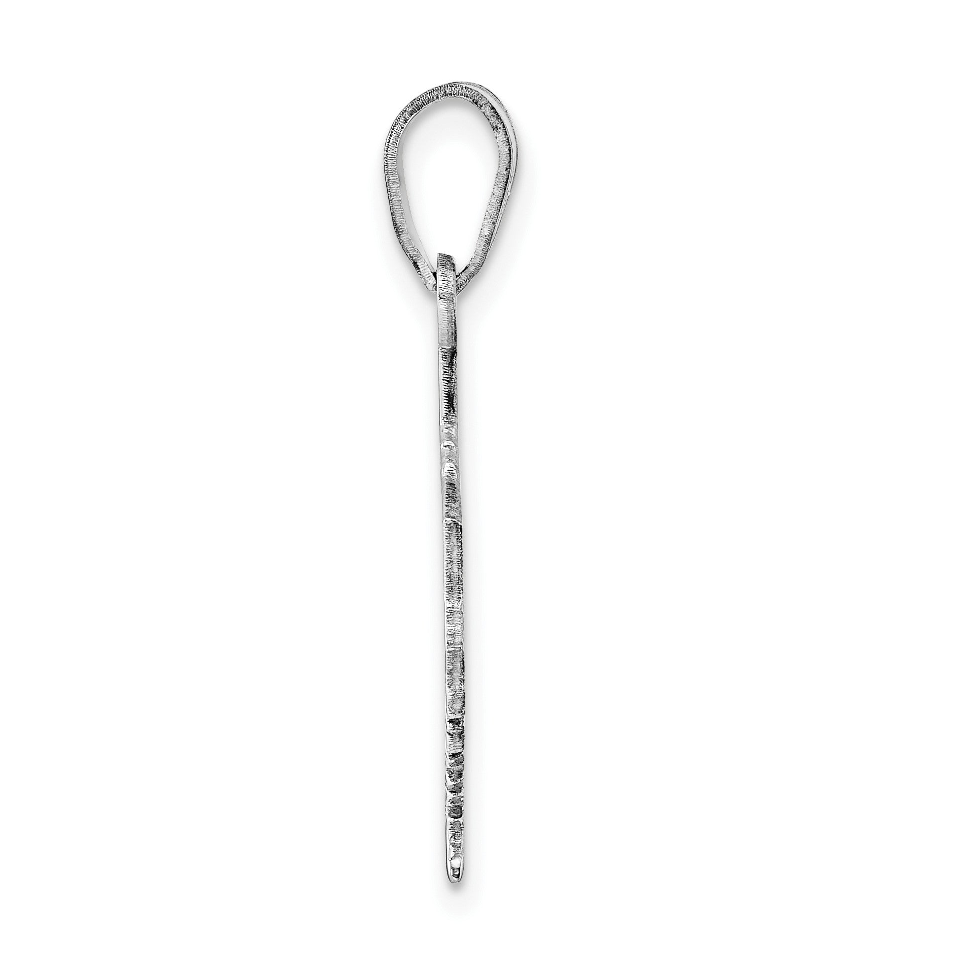 Sterling Silver/Rhodium-plated Texas State Pendant