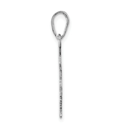 Sterling Silver/Rhodium-plated Texas State Pendant
