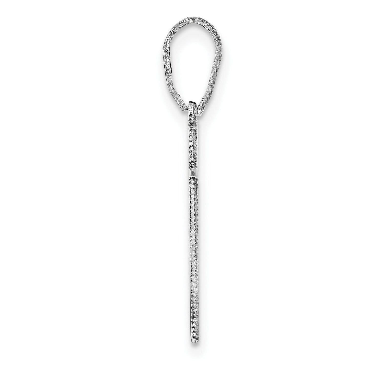 Sterling Silver/Rhodium-plated Utah State Pendant