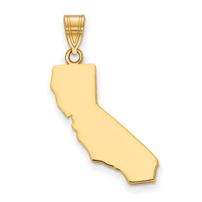 Sterling Silver/Gold-plated California State Pendant