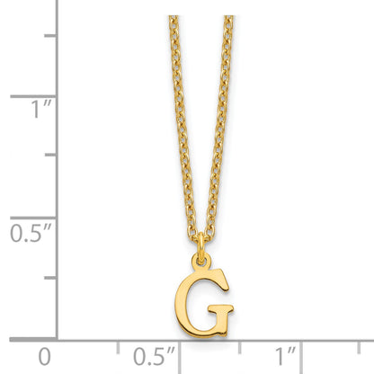 Sterling Silver Gold-plated Cutout Letter G Initial Necklace
