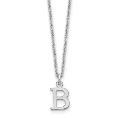 14KW Cutout Letter B Initial Necklace