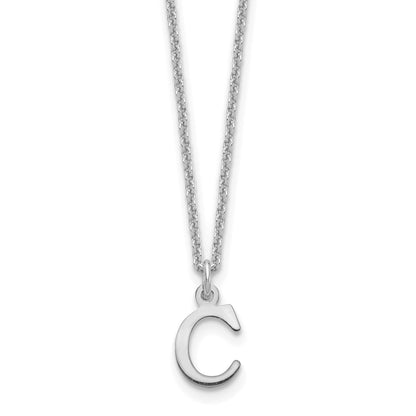 14KW Cutout Letter C Initial Necklace