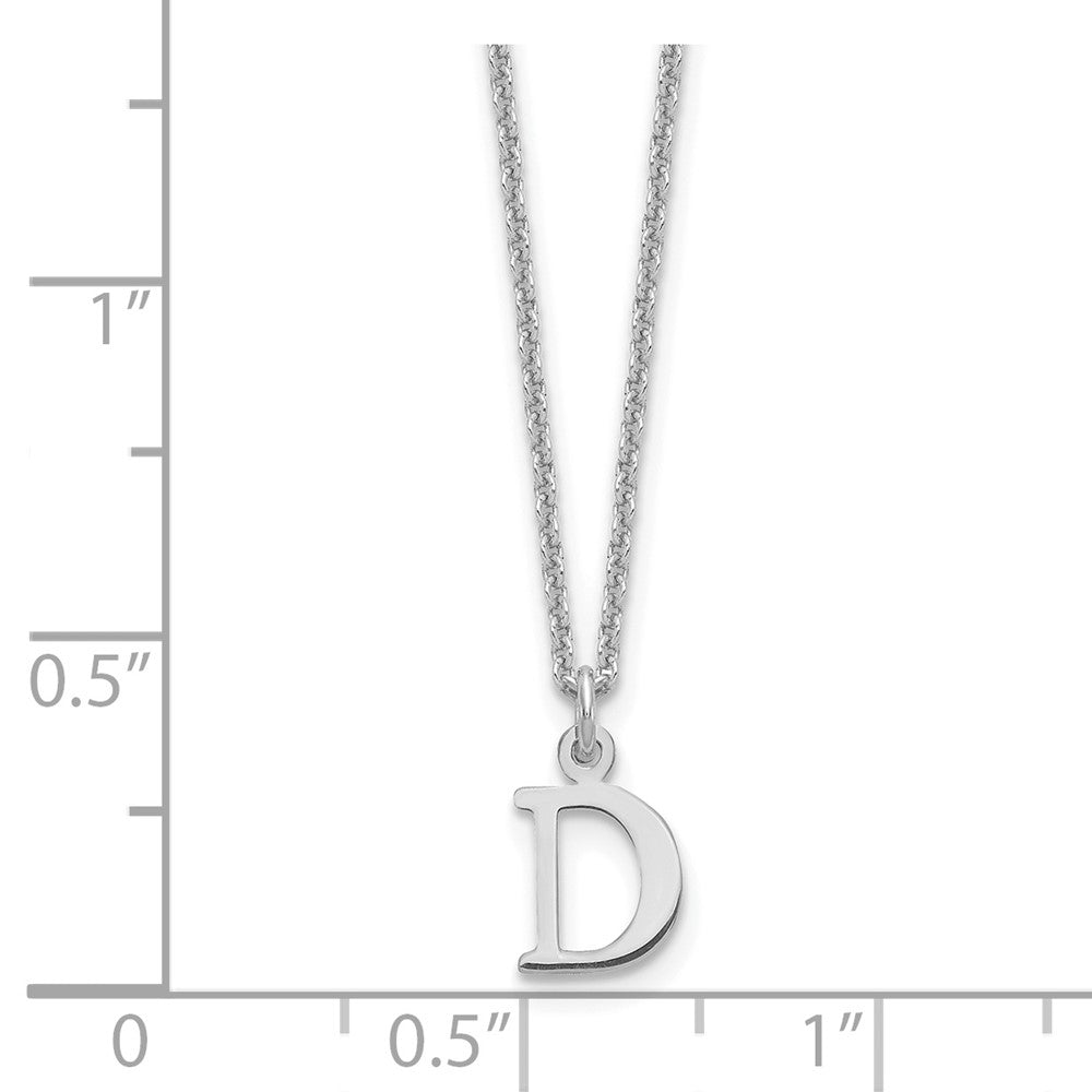 14KW Cutout Letter D Initial Necklace