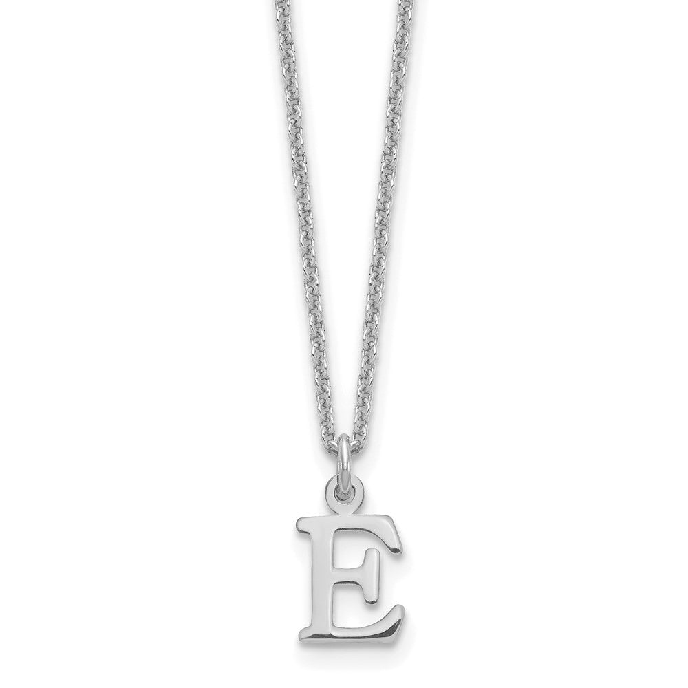 14KW Cutout Letter E Initial Necklace