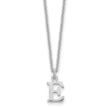 14KW Cutout Letter E Initial Necklace