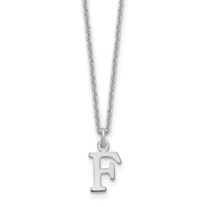 14KW Cutout Letter F Initial Necklace