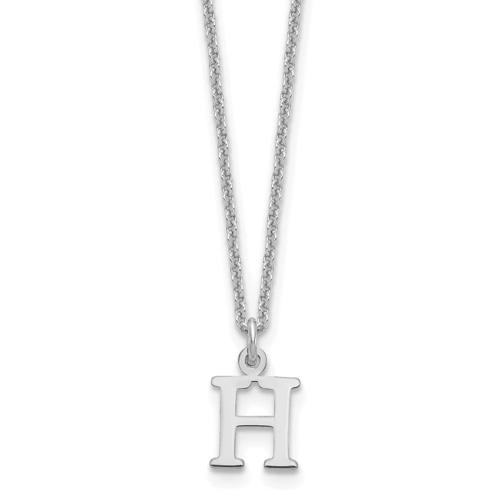 14KW Cutout Letter H Initial Necklace