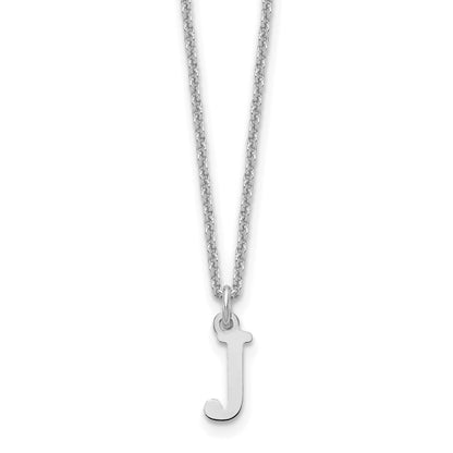 14KW Cutout Letter J Initial Necklace