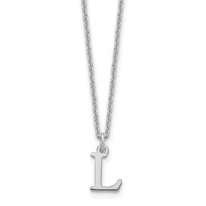 14KW Cutout Letter L Initial Necklace