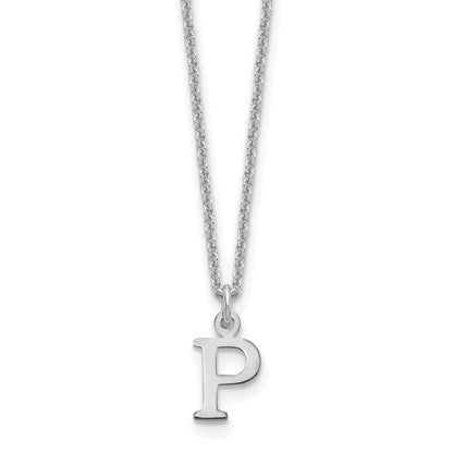 14KW Cutout Letter P Initial Necklace