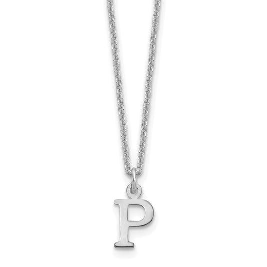 14KW Cutout Letter P Initial Necklace