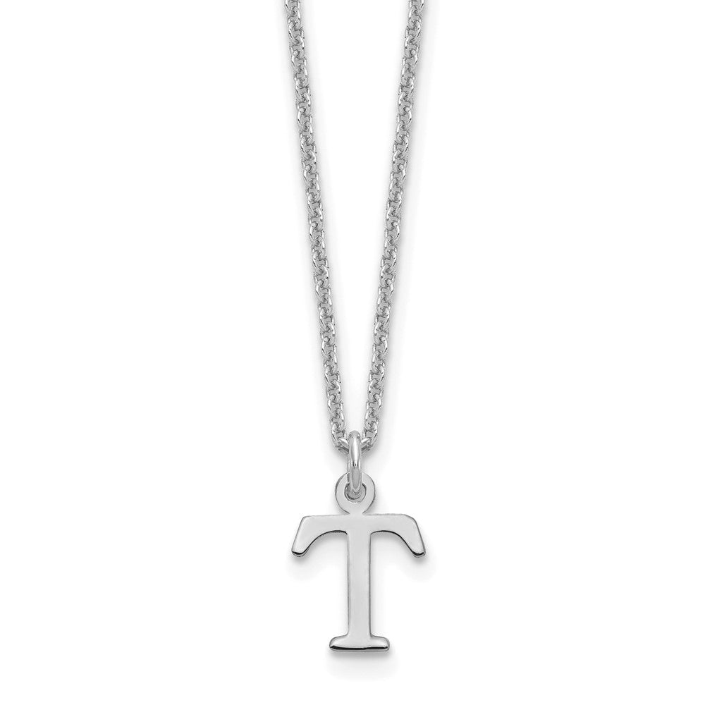 14KW Cutout Letter T Initial Necklace