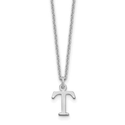 14KW Cutout Letter T Initial Necklace