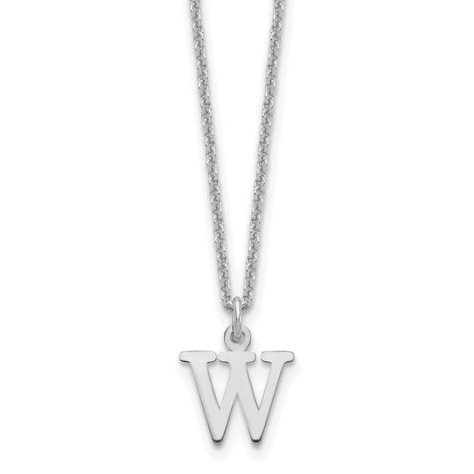 14KW Cutout Letter W Initial Necklace