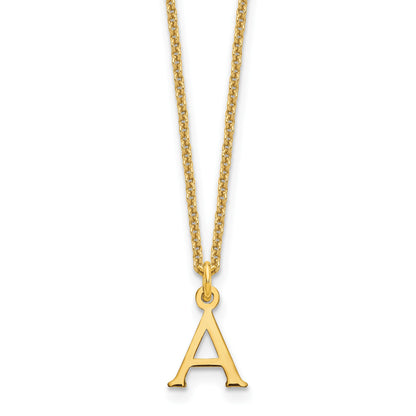 14KY Cutout Letter A Initial Necklace