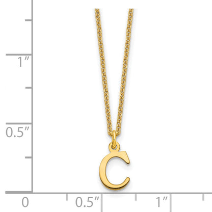 14KY Cutout Letter C Initial Necklace