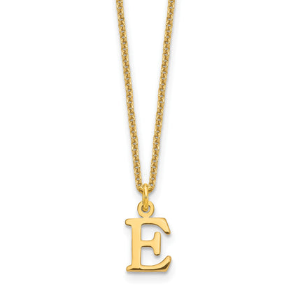 14KY Cutout Letter E Initial Necklace