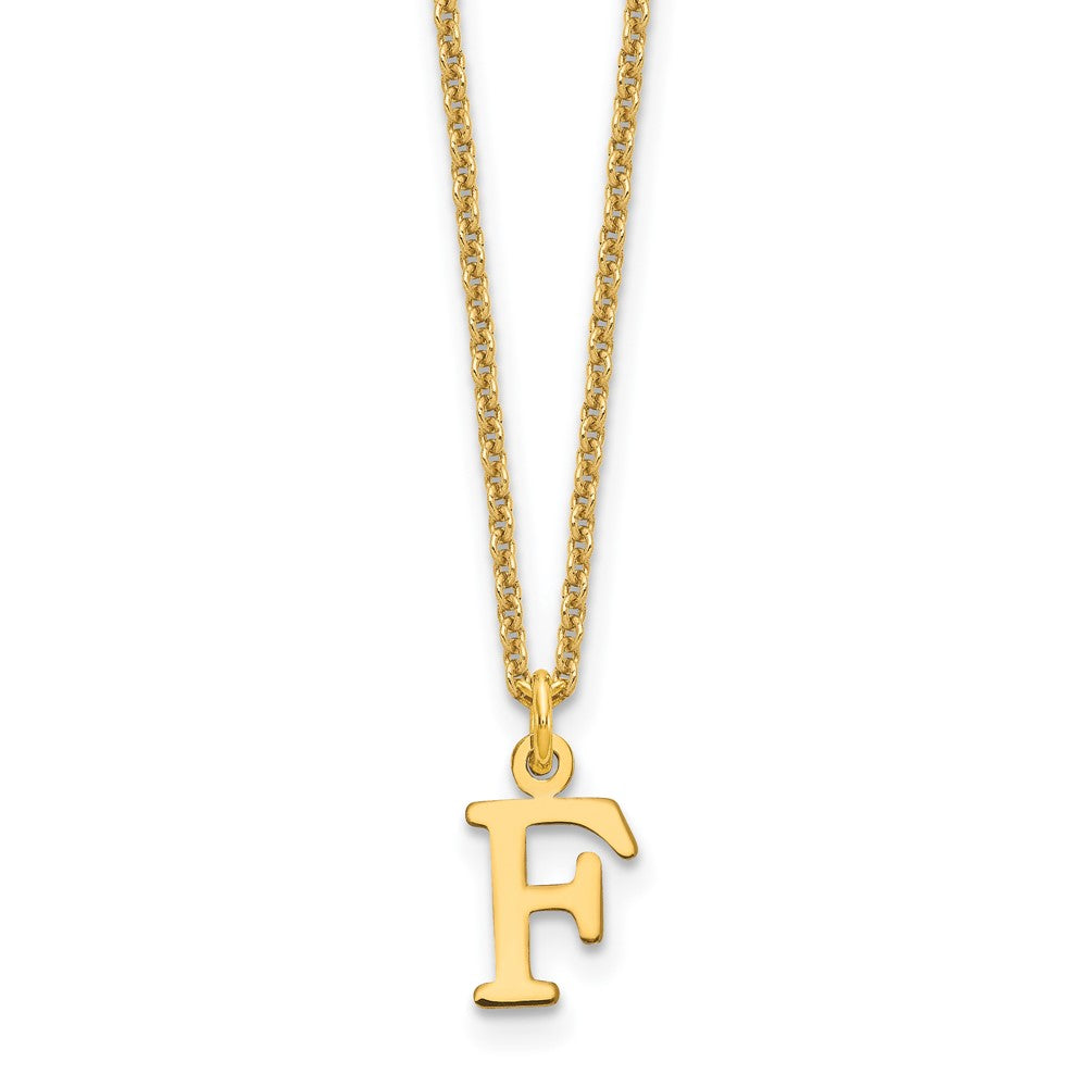 14KY Cutout Letter F Initial Necklace